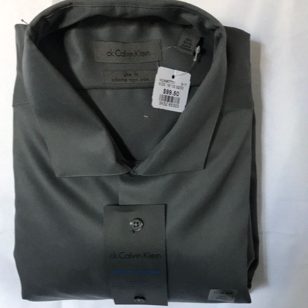 Calvin Klein Dark Gray Dress Shirt